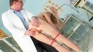 Sam blonde amateur girl in anal gyno exam